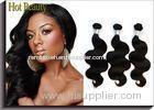 18 Inch No Shedding Virgin Peruvian Hair Extensions Human Hair In Natural Black Color
