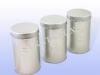 Plain Silver Round Metal Box Food Storage Containers Glossy Varnish