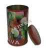 Airtighted Cylinder Round Tin Box Tea Storage Container With Plug Lid