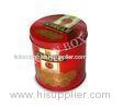 Empty Decorative Custom Gift Round Tin Box With Printing And Embossing