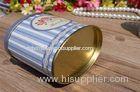 Gift Oval Tin Box Custom Logo Print For Candy / Coffee Packaging