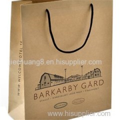 Low Cost Brown Kraft Paper Bags with Silk Screen Printing