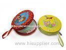 Cd Dvd Round Tin Box Packaging Embossing And Zipper For 45pcs