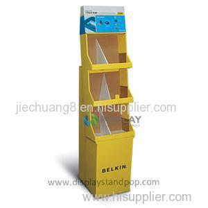 Custom Print Floor Standing Cardboard Display For Food