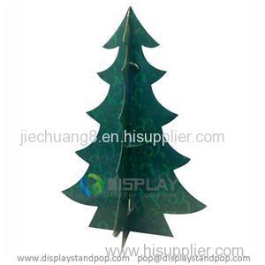 Free Standing Cardboard Christmas Tree with Printing for Gifs Promotion