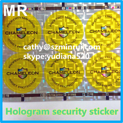 custom certificate hologram stickers high quality