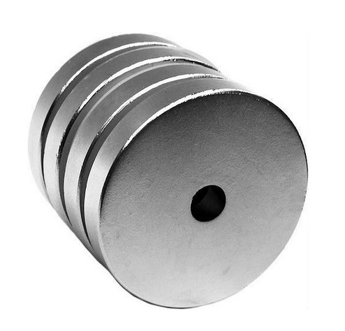 N35 strong permanent disc neodymium magnet with scrow hole