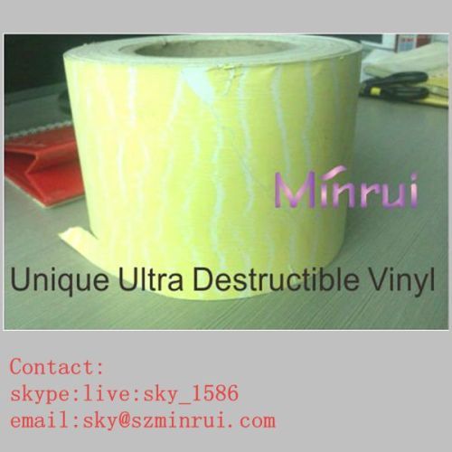 Matte White Ultra Destructible Vinyl Label Material Self Adhesive Eggshell Paper