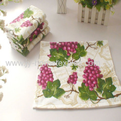 Fruit pattern comfortable printed velour kitchen towels