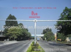 Traffic single mast pole