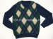 Men's Lambswool Checked Pattern Pullovers