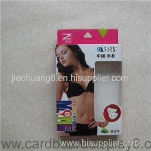 Underwear Packaging Paper Boxes with PVC Window and Euro Slot