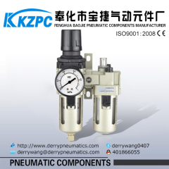 compressed air filter regulator + lubricator combination SMC Air source treatment