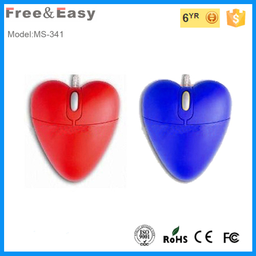 2015 fashion design heart computer mouse