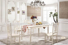 antique French style wooden dining set #CT-101