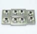 Nickel NI-CU-NI Coating Disc Countersink Neodymium Block Magnets with Two Counter Holes