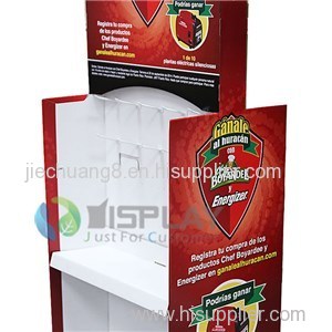 Promotion Supermarket Cardboard Retail Floor Display Stand For Food