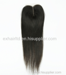 7A Cheap Brazilian Lace Closure Bleached knots Virgin Hair 4X4 Peruvian Straight