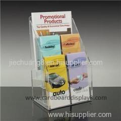 Clear Acrylic Brochure Holder With Silk Screen Printing