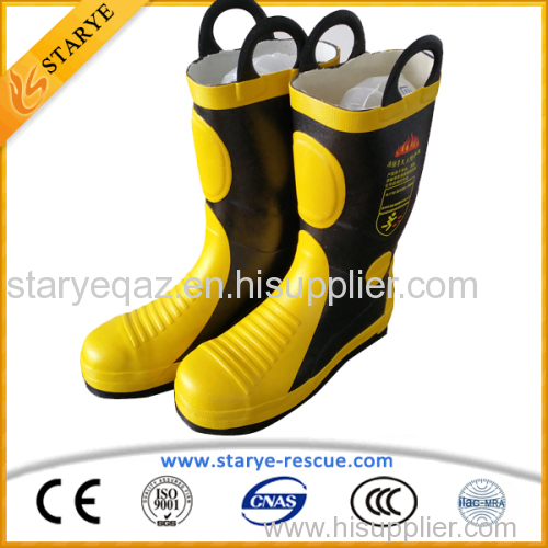 Slip Resistance Comfortable  Steel Toe Rubber Fire Boots