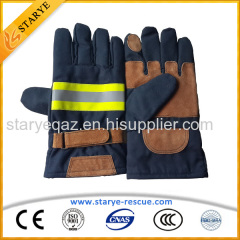 EN659 Cow Leather Aramid Fire Gloves Fire Fighting Gloves