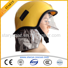 Inflame Retardant Firefighting Used High Quality European Type Firefighting Helmet