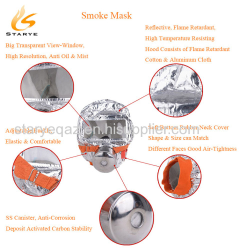 Hot Sale Best Quality Firefighting Mask Escape Smoke Hood