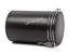 Matt Black Round Tin Box For Tea And Coffee With Metalwire Lid
