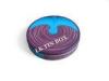Customized Round Cookie Tin Containers 154x34 mm Blue Purple Color On Lid