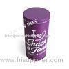 Round Metal Printed Candy Tin Can for Black Chocolate Packaging