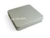 Metal Small Plain Square Tin Box With Embossing