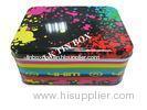 Metal Christmas Rectangular Tin Box Packaging With Pvc Window