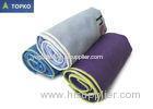 Multifunction Thick Soft Non Skid Microfiber Yoga Towel With White Edge Gray