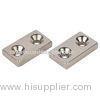 N35H - N48H Sintered NdFeB / Neodymium Block Magnets with Counter Sunk Holes