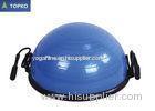 Reinforced ABS Base Half PVC Bosu Yoga Exercise Ball With Resistance Bands