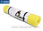 Lightweight Yellow XPE Yoga Exercise Mat Double Layer / Anti Slip Yoga Mat