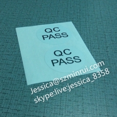 Custom Water Resistant Tamper Evident QC PASS Stickers Polyester Computer QC Labels for Equipment