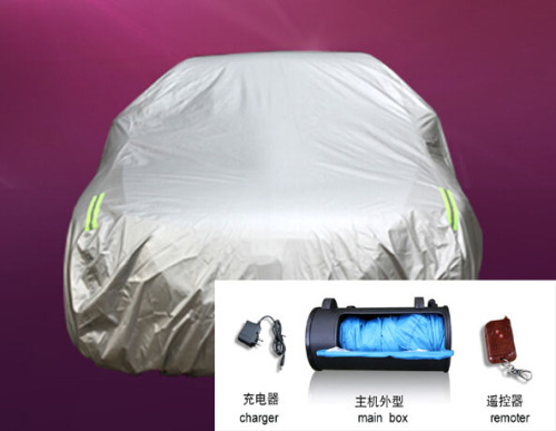 Wind-resistant automatic remote control car cover