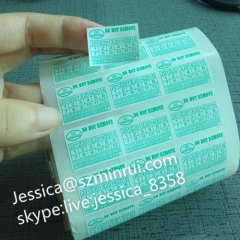 Hot Sale Tamper Resistant Warranty Labels Self Adhesive Paper Fragile Warranty Stickers With Logo And Month Years Print