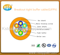 Indoor optic cable/2-24 cores Breakout Tight Buffer Optical CableGJFPV