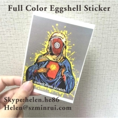 Wholesale Custom Fragile And Brittle Full Color Eggshell Stickers Printing Graffiti Art Eggshell Sticker for Sale