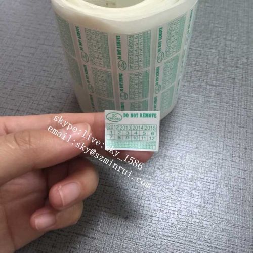 Nice Price High Quality Tiny Round  Paper Fragile Warranty Sticker Self-destroying Mobile Screw Sticker