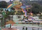 Multi Lane Racing Adult Water Slide / World Water Park Slides 15 Meter Height