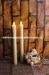 Battery Operated Ivory Wax Flameless LED Taper Candles With Dripping Effect