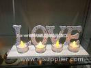 Electronic LED Glass Votive Candles With LOVE Tray For Hotel or Home Decoration