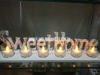 Yellow Wholesale Glass Votive Candles with SWEET HOME Tray For Home Decoration
