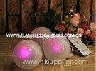 LED Battery Operated Glass Ball with On / Off Remote Control Flameless Candles 8 X 11 CM