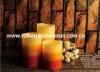 Colorful And Mottled Finish Flameless LED Candles 3 Inch / 4 Inch Pillar Candles With Real Wax