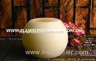 Round Ball Shaped LED Wax Candle With Distressed Finish for Hotel Decoration