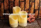 Wedding Decoration White Flameless LED Dripping Candles With Real Wax In Ivory